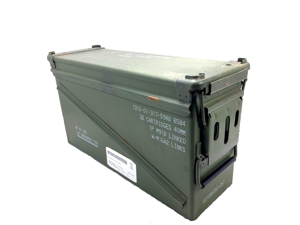 MILITARY 40mm METAL AMMO CAN STORAGE BOX 1310-01-572-0689