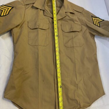 Army khaki 445 cotton poly shirt short sleeve CLG1733 (3)