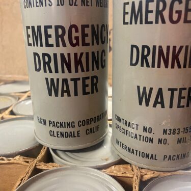 military surplus grey can Emergency Drinking Water,