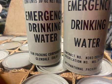 military surplus grey can Emergency Drinking Water,