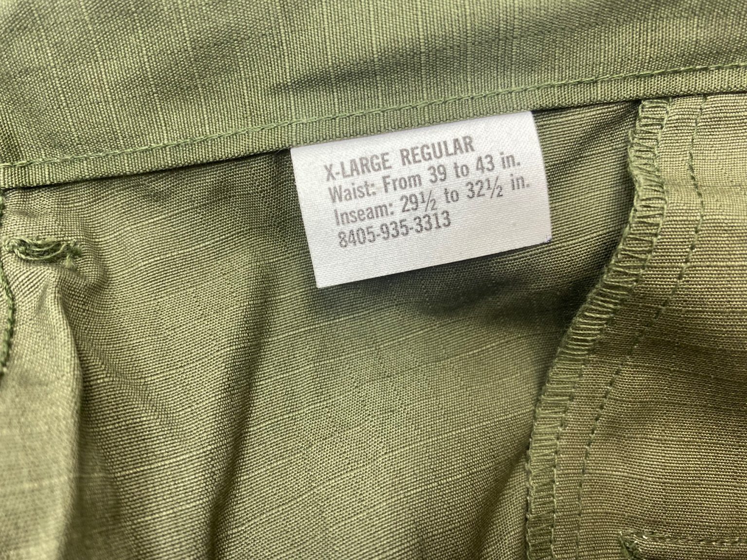 Vietnam Jungle Fatigue Pants, XLR