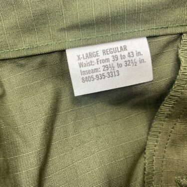 Vietnam Jungle Fatigues Rip Stop Pants, XLR