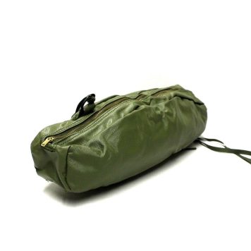 night vision scope case bag, leather material-green with brass zipper