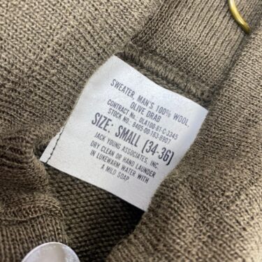 army 5 button wool bdu sweater xsmall clg590 3