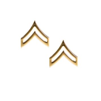 army pin on collar rank e 4 corporal