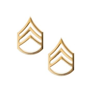 army pin on collar rank e 6 staff sgt