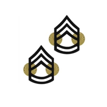 army pin on collar rank e 7 sgt 1st class blk ins2176