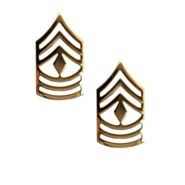 army pin on collar rank e 9 1st sergeant