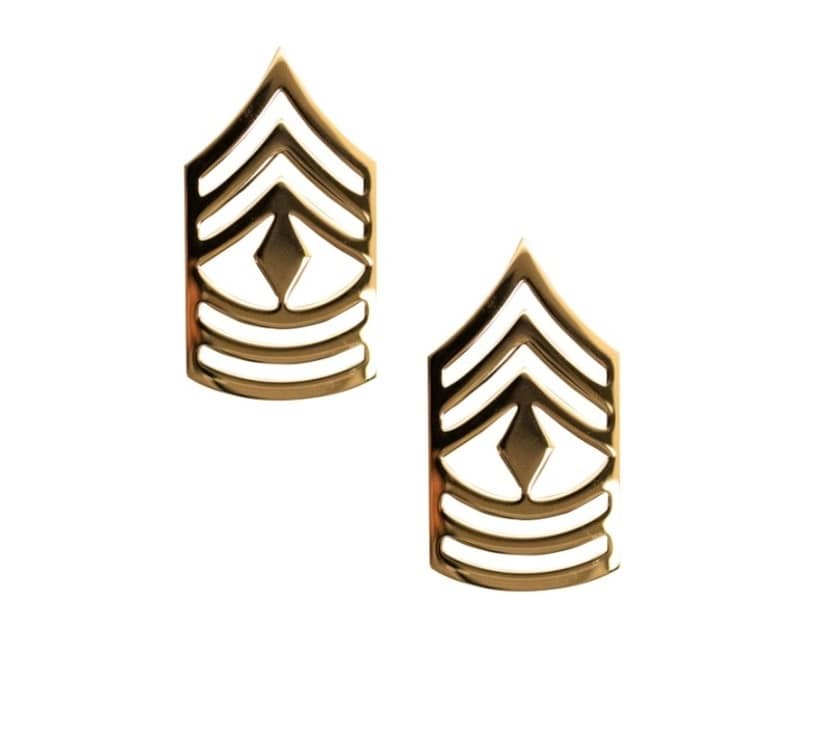 Army Pinon Collar Rank, E9, 1st Sergeant