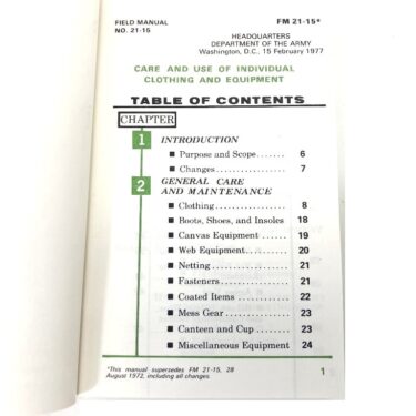 care and use field manual 21 15 sur353 4