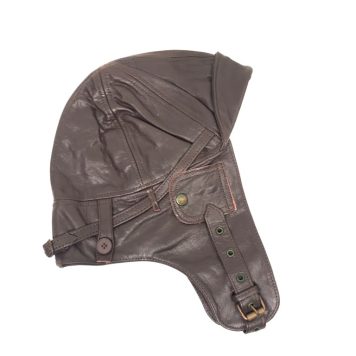 military surplus leather aviator cap