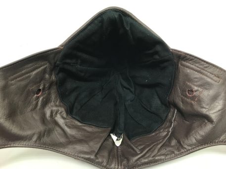 military surplus leather aviator cap