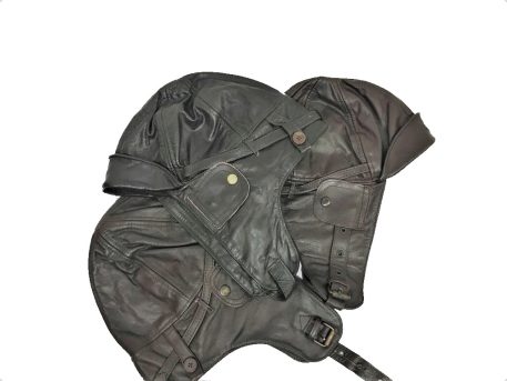 leather aviator cap