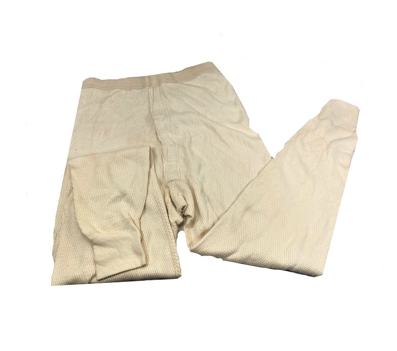 Long Underwear Pants, 100% Cotton, Med.