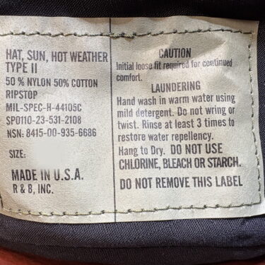 military boonie hat r b tag 50 50
