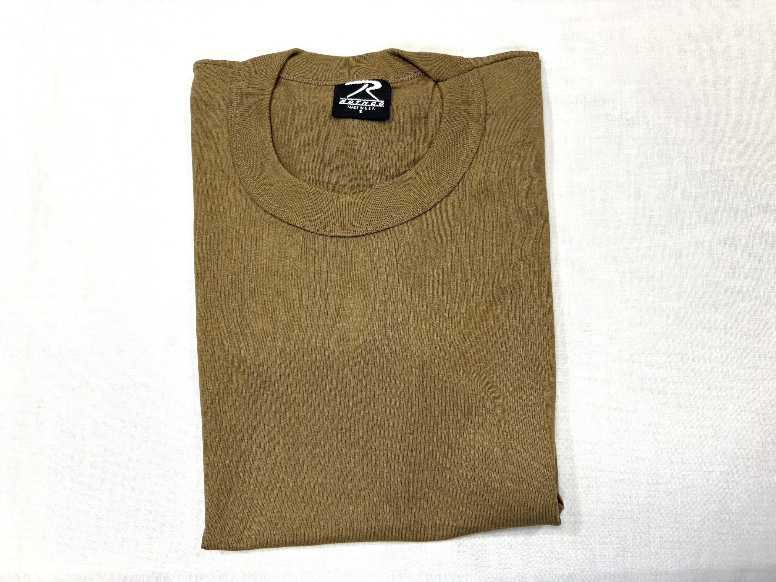military t shirt brown small clg482 x (2)