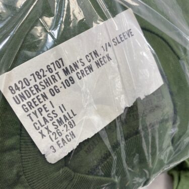 OD T-shirt, Xtra-Xtra Small 3 Pk vietnam era new in package