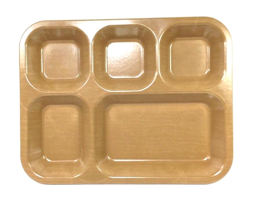 Military Outdoor Clothing Previously Issued U.S Stainless Steel Military Mess Tray with 6 Compartments G.I