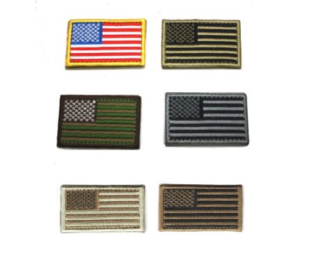 US ARMY Reversed OCP ACU Multicam Uniform USA Flag Flag Patch Badge 