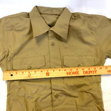 vietnam khaki shirt army 1968 x small clg1368 (3)