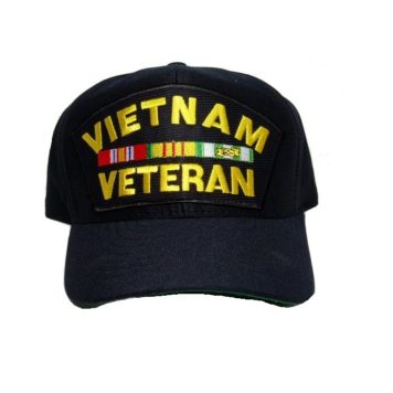 military surplus vietnam vet cap with ribbons