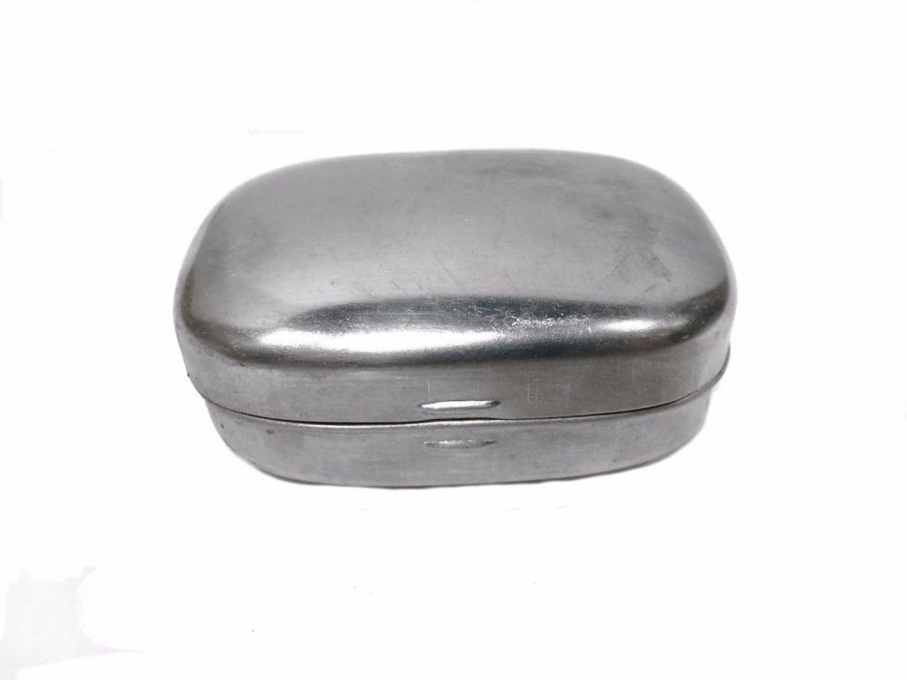 WW2 British Soap Dish Aluminum, dated and stamped