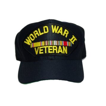 military surplus ww2 veteran cap with european ribbons