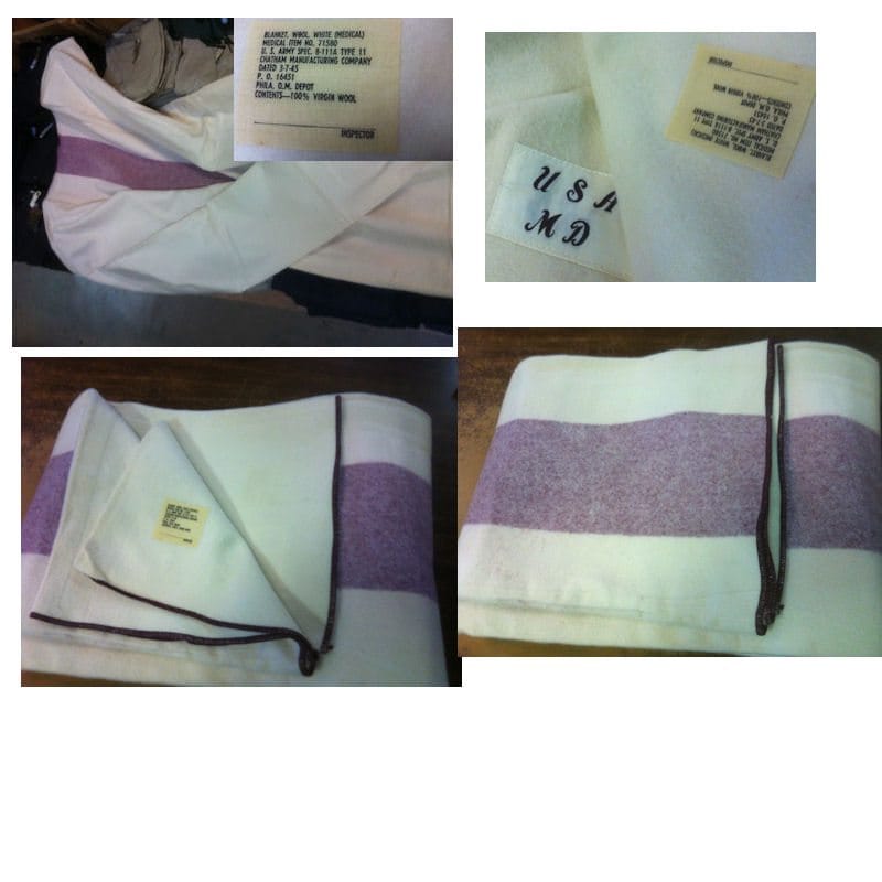 WW2 Wool Military Hospital Blanket Chatham Manufacturer