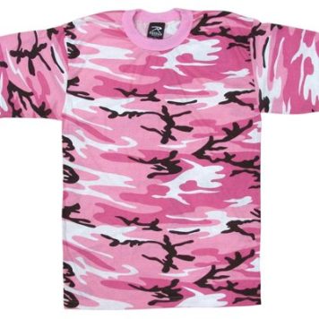 Youth T shirt Short Sleeve Pink Camo