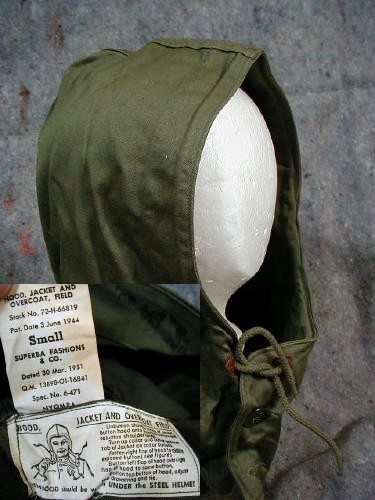 WW2  M-43 Field Jacket Hood