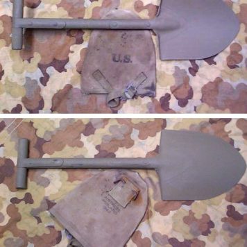 WW2 T handle Shovel & Cover
