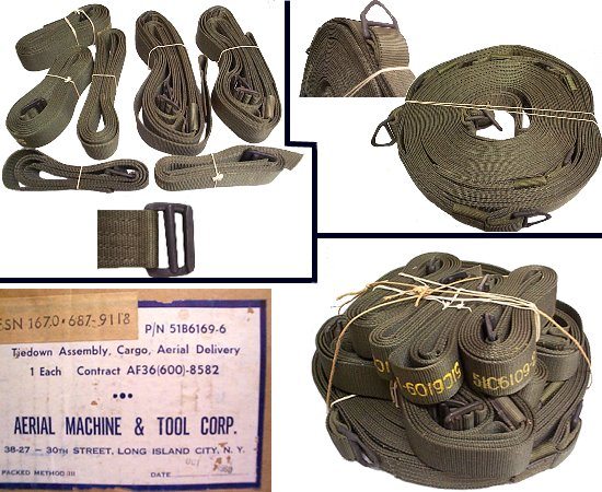 2 Military Surplus Aerial Cargo Ratchet Straps 4,& 6 Packs Available