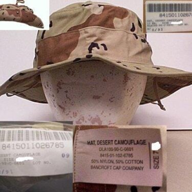 Desert Storm Boonie, Issue size 7 1/2