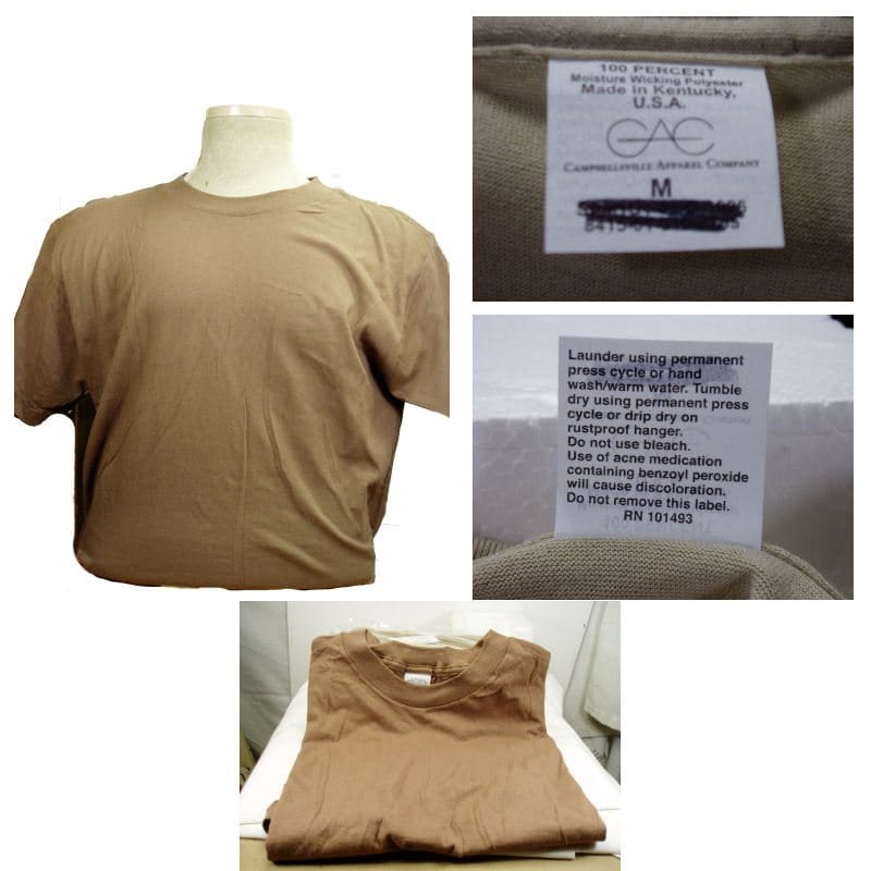 Military Tshirt, Brown, 3pk