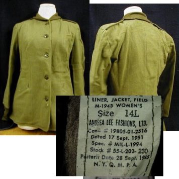 M-1945 Field Jacket Liner - Women's - 14l