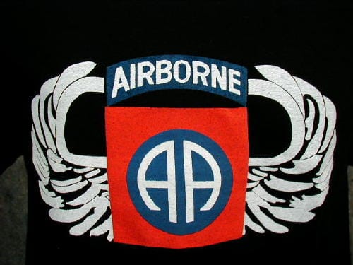 p 27662 t114blk Army T shirt 2C Black 2C 82nd Airborne 2C Large Logo lg