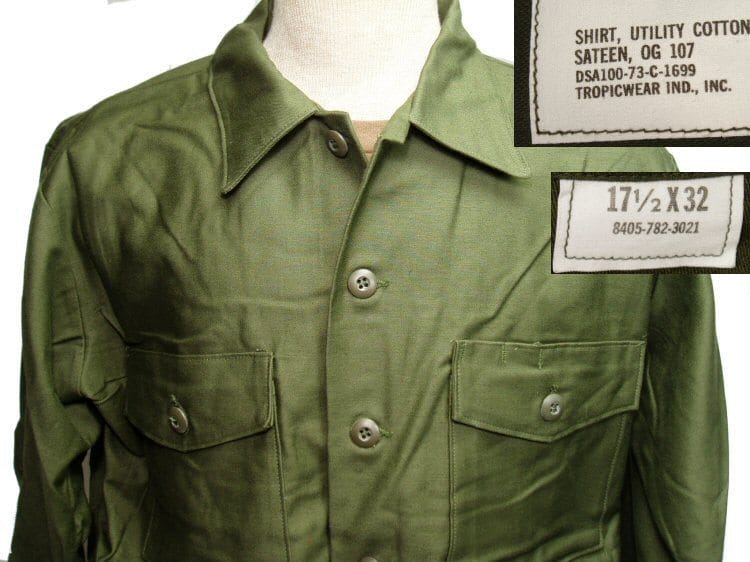 p 28363 clg1341 Fatigue Shirt 2C Cotton 2C 17 1 2F2 X 32 2C 73 Date lg 2