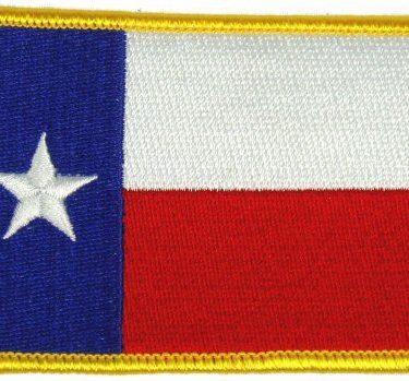 Flag-patch, Texas Gold Border 2 X 3