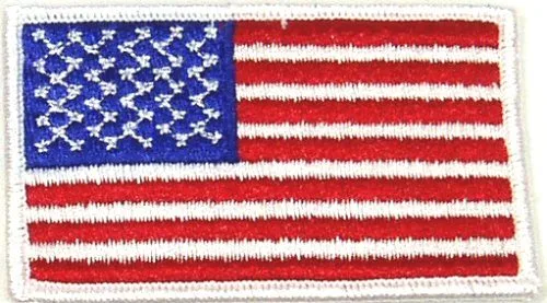 p 28448 ins1399 Flag patch 2C Us 2C White Border 2C 2 X 3 lg 2