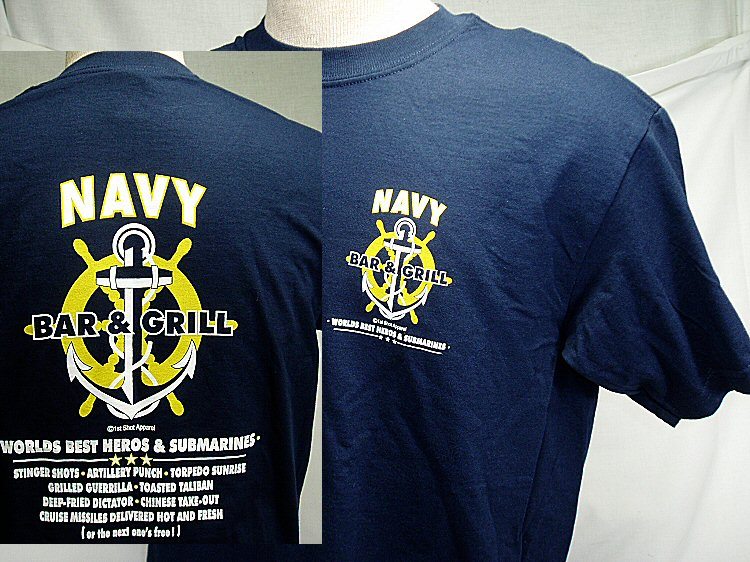 Navy T-shirt, Bar And Grill
