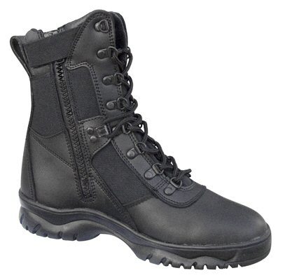 Forced Entry Side-zip Tactical Boots, Black