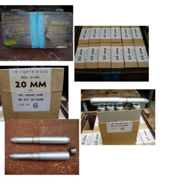 p 29926 msc2453 20mm Dummy Cartridge M 18a1 lg 2