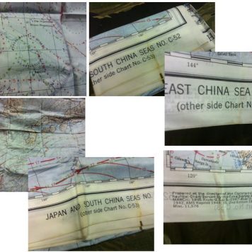 WW2 Silk Survival Map China Seas