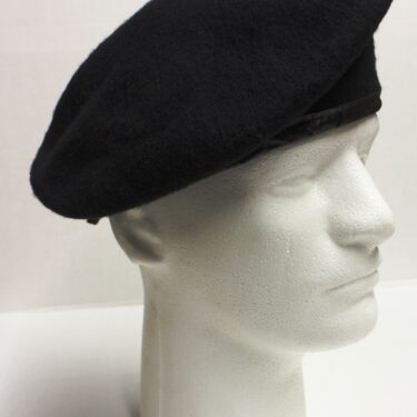 hed2694 black army beret wool 1