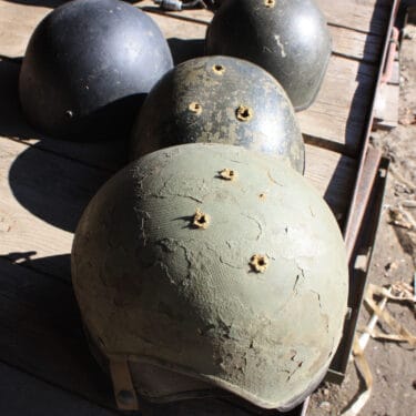 p 30742 hed2742 tankers helmet shell cvc used rough hole