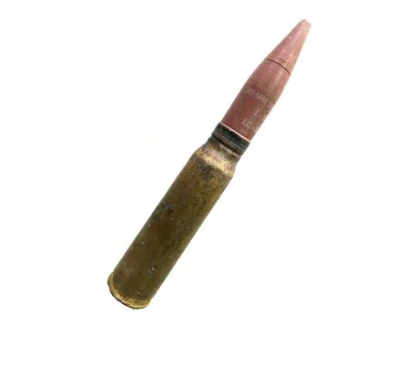 military surplus 20mm dummy ammo brown tip