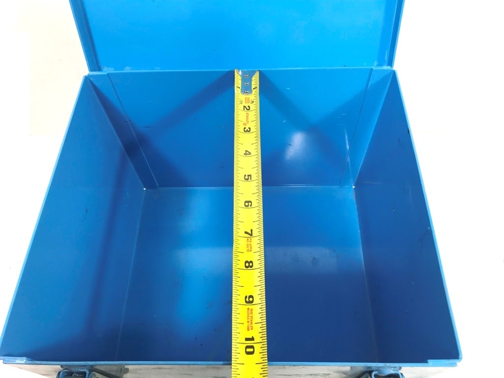 Ex MoD Metal Box Case Storage Blue 