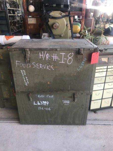 military surplus wood trunk box