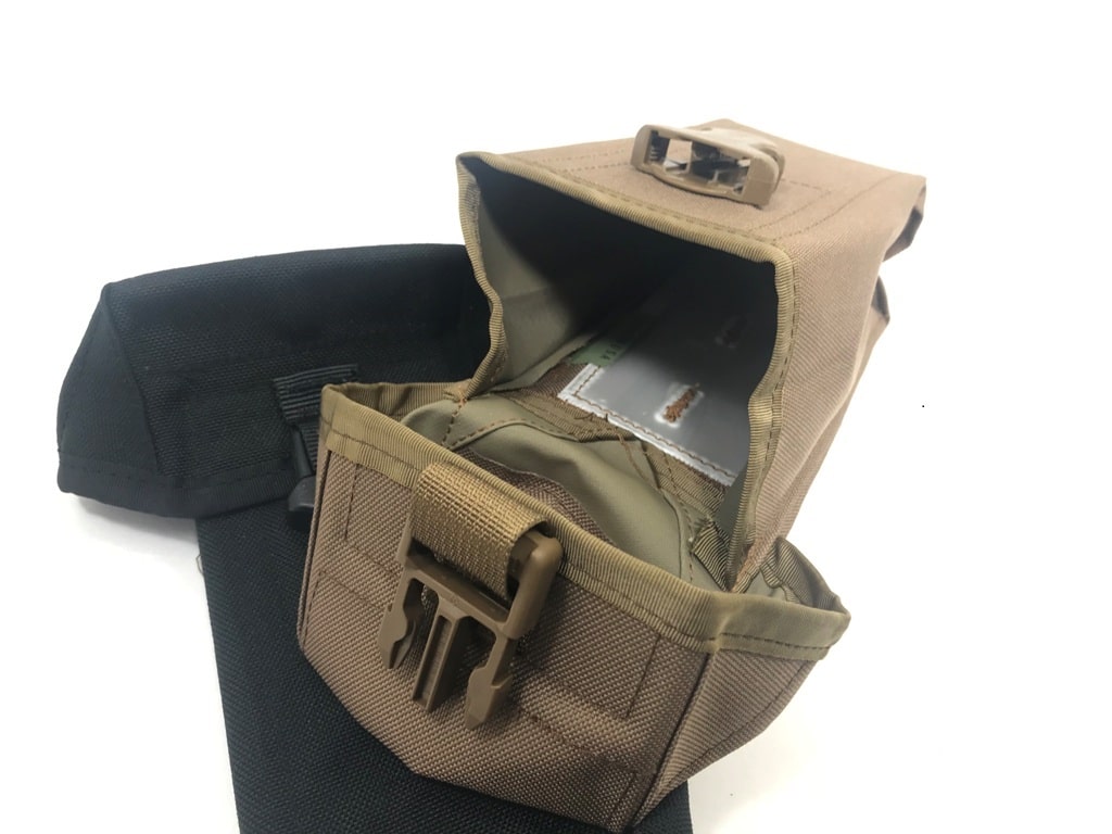 AK MILITARY MAG POUCH FOR 30rd MAGS--LEATHER&CANVAS