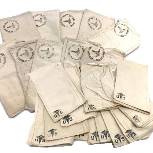 white cotton linen 2pkt medical pouch wwii vietnam pch2945 2